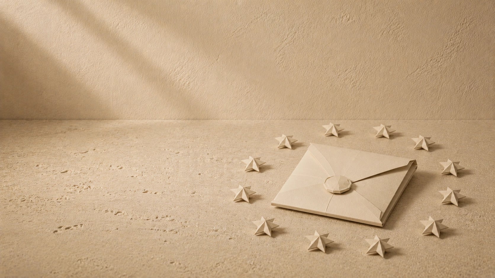 Stillleben aus gefaltetem Papier zum Thema EU AI Act für KMU