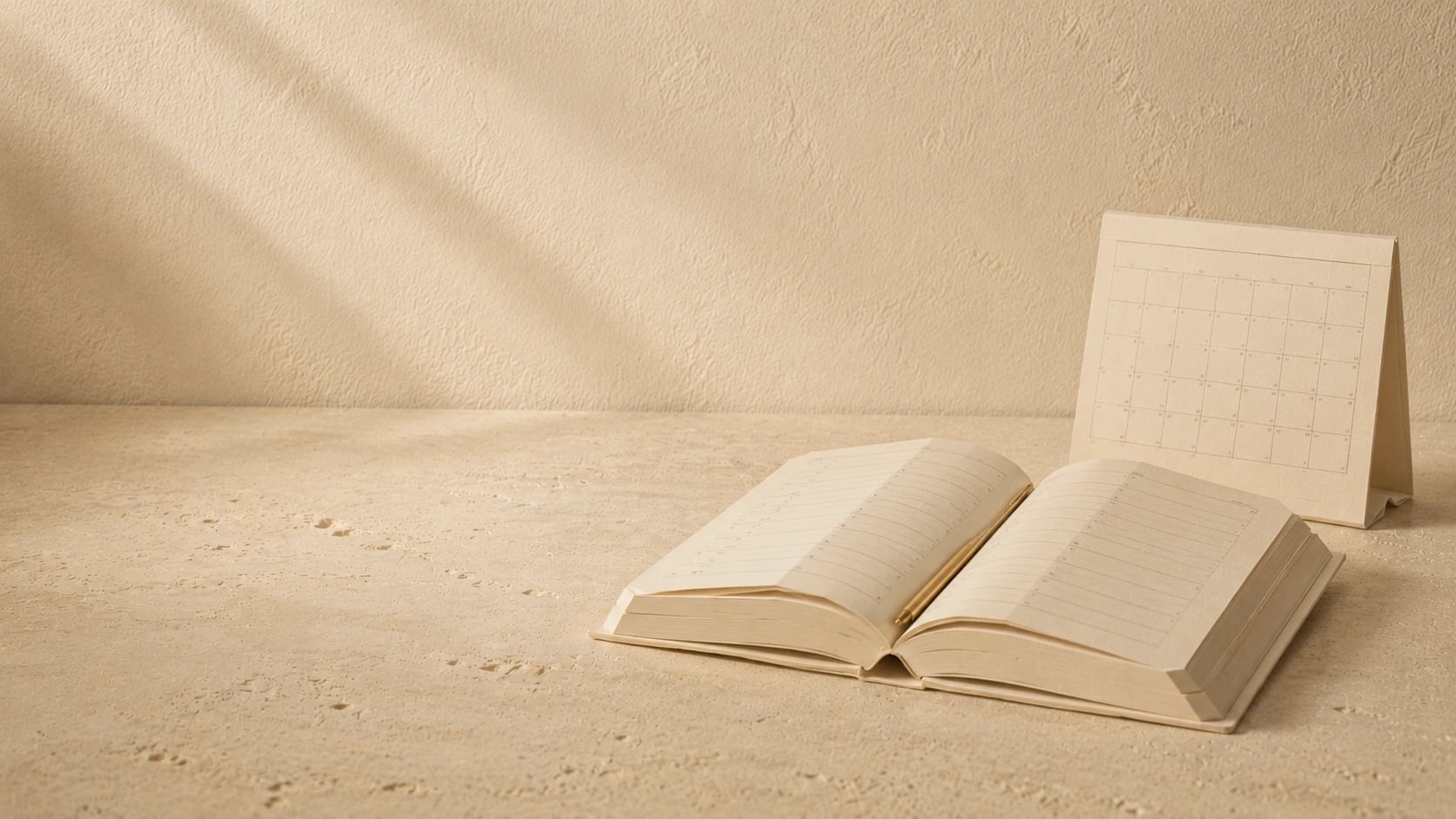 Stillleben aus gefaltetem Papier zum Thema Termine online buchen mit KI